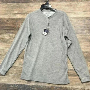 Preswick & Moore Gray Long Sleeve Thermal Sleep Tee Men’s Small